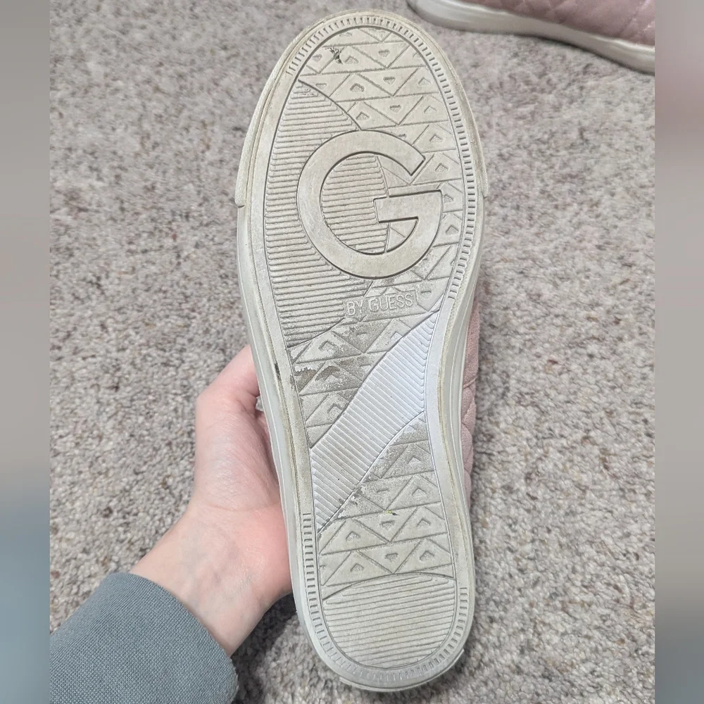 G by Guess Shimmering Pink Quilted Sneakers